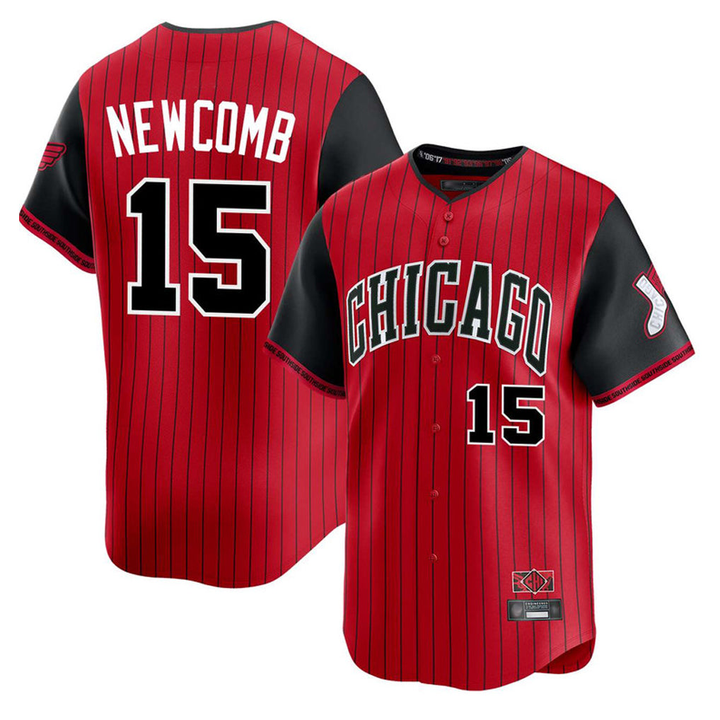 Chicago White Sox #15 Sean Newcomb Player Red CLOTHIN City Connect Limited Home Stitched Jerseys