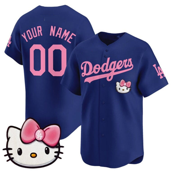 Custom Los Angeles Dodgers ACTIVE PLAYER Royal CLOTHIN 2025 Hello Kitty Vapor Premier Limited Stitched Jersey