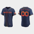 Custom Houston Astros Active Player 2022 Navy CLOTHIN City Connect Flex Base Stitched Jersey