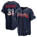 Atlanta Braves #31 Greg Maddux Player Navy CLOTHIN USA 250 Fourth Of July Limited Home Game Stitched Jerseys