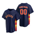 Custom Houston Astros Navy CLOTHIN Stitched Cool Base Jersey