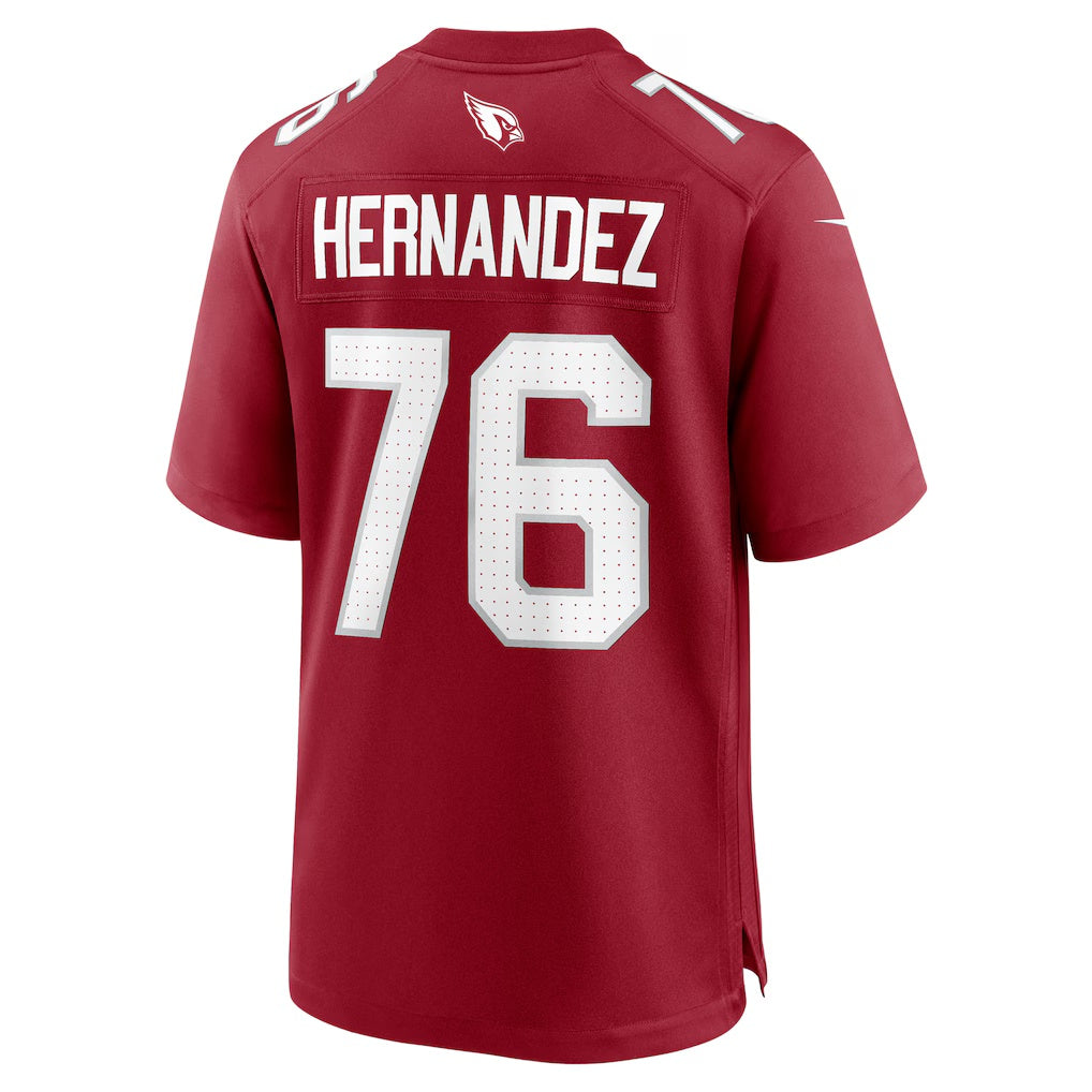 A.Cardinals #76 Will Hernandez Cardinal CLOTHIN Team Game Jersey