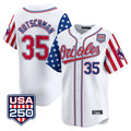 Baltimore Orioles #35 Adley Rutschman Player White CLOTHIN USA 250 Independence Day Vapor Premier Home Game Stitched Jerseys