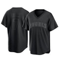 Los Angeles Angels #7 Jo Adell Player Black CLOTHIN Pitch Fashion T-shirt Stitched Jerseys