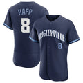 Chicago Cubs #8 Ian Happ Player Navy CLOTHIN City Connect Limited Elite Home Stitched Jerseys