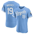Kansas City Royals #19 Michael Massey Player Light Blue CLOTHIN Alt Limited Elite Home Stitched Jerseys