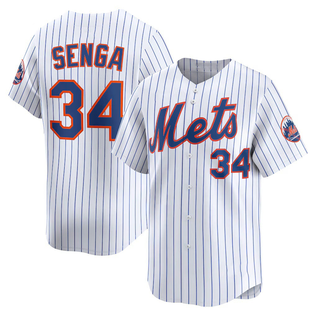 New York Mets #34 Kodai Senga White CLOTHIN Home Limited Player Jersey