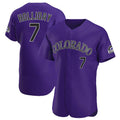 Colorado Rockies #7 Matt Holliday Player Purple CLOTHIN Limited Elite Home Stitched Jerseys