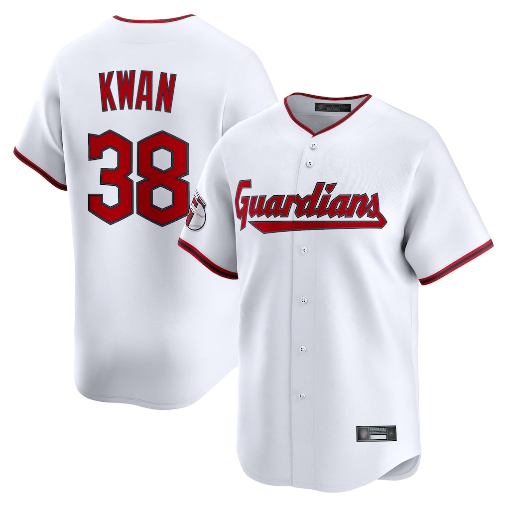 Cleveland Guardians #38 Steven Kwan Player White CLOTHIN Limited Home Game Stitched Jerseys