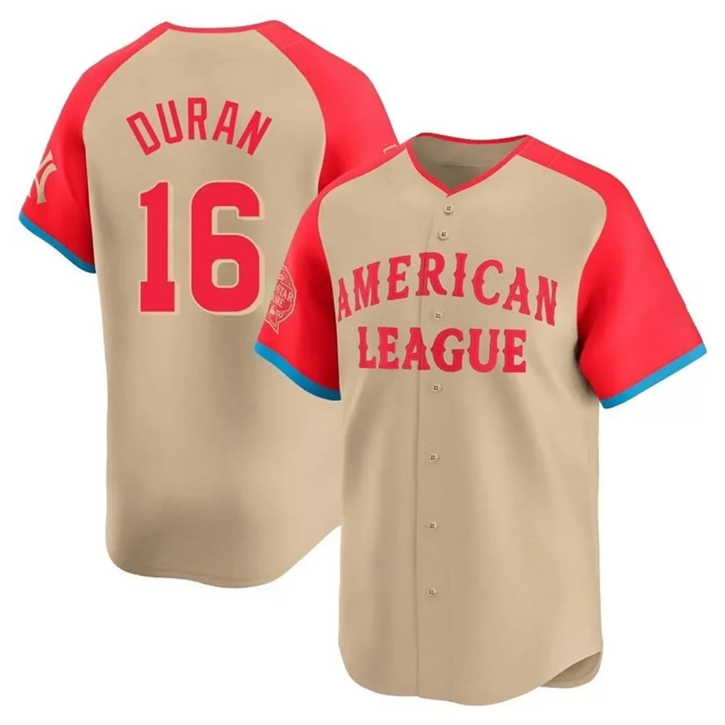 Boston Red Sox #16 Jarren Duran Player Cream CLOTHIN All-Star Short-Sleeved Home Game Stitched Jerseys