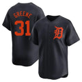 Detroit Tigers #31 Riley Greene Player Navy CLOTHIN Home Limited Stitched Jerseys