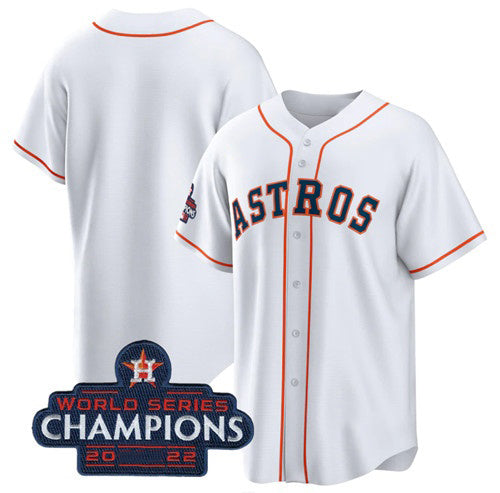 Houston Astros Blank White CLOTHIN 2022 World Series Champions Home Stitched Jersey