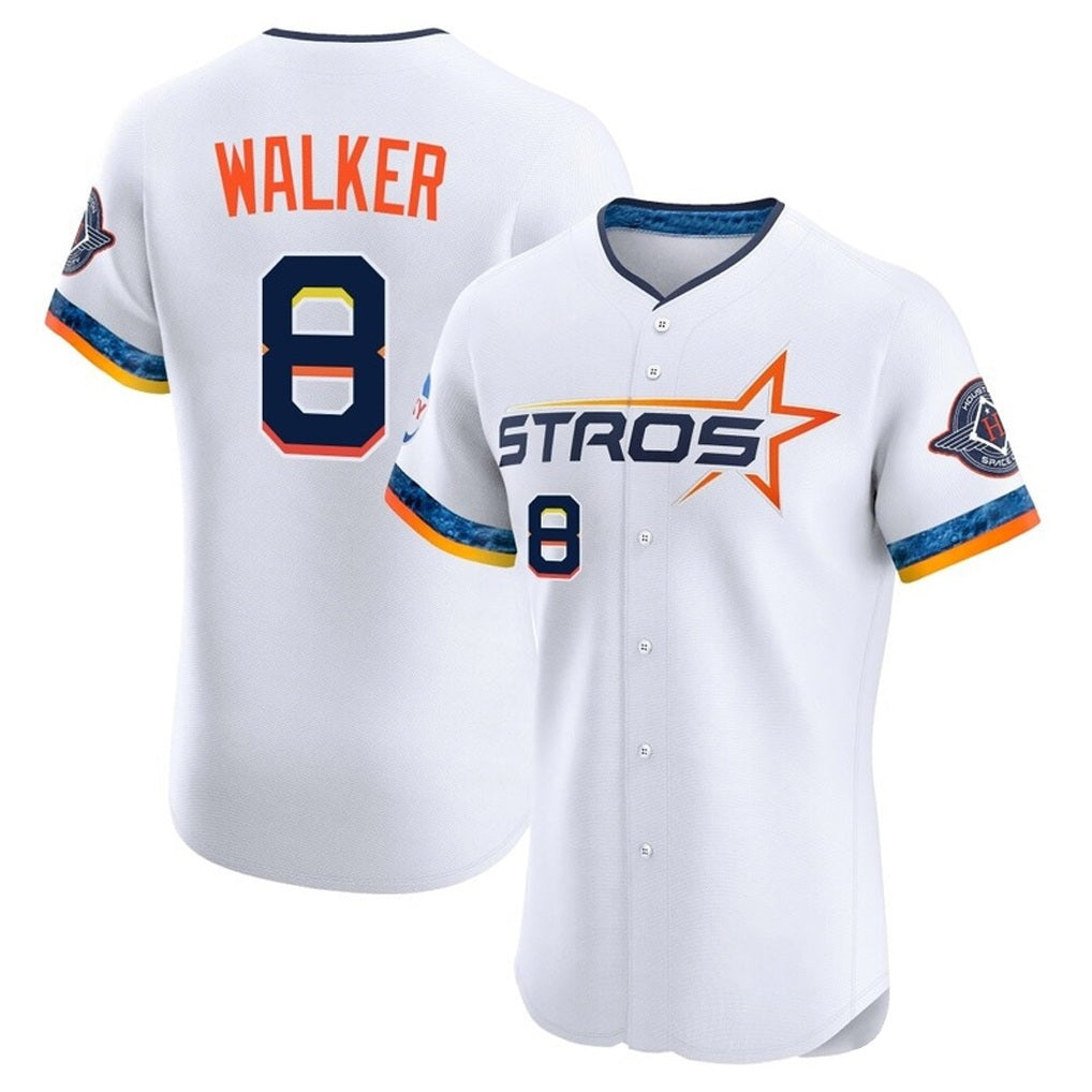 Houston Astros #8 Christian Walker Player White CLOTHIN City Connect Limited Elite Home Stitched Jerseys