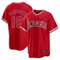 Los Angeles Angels #18 Nolan Schanuel Player Red CLOTHIN Home Game Stitched Jerseys