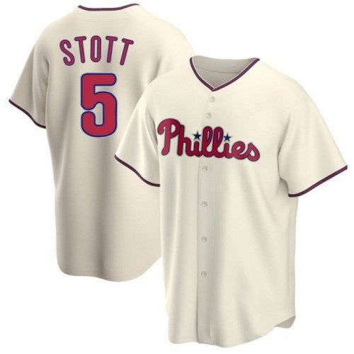 Philadelphia Phillies #5 Bryson Stott Cream CLOTHIN Cool Base Stitched Jersey