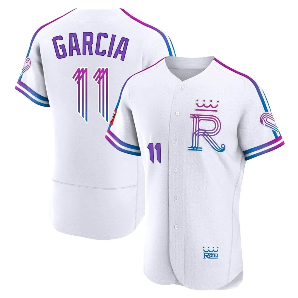 Kansas City Royals #11 Maikel Garcia Player White CLOTHIN 2026 City Connect Limited Elite Home Stitched Jerseys