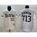 Houston Astros #713 DJ Screwston White CLOTHIN Gothic 'Houston Born Barrio Raised' Limited Stitched Jersey