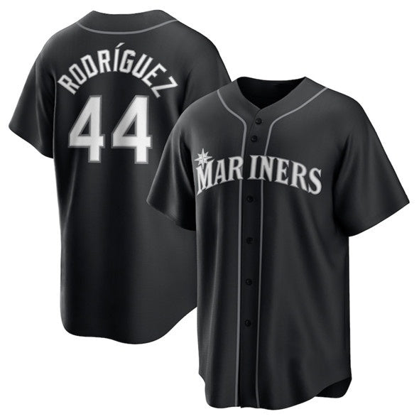 Seattle Mariners #44 Julio Rodr¨ªguez Black CLOTHIN Lights Out Limited Stitched Jersey