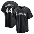 Seattle Mariners #44 Julio Rodr¨ªguez Black CLOTHIN Lights Out Limited Stitched Jersey