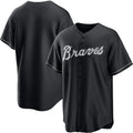 Atlanta Braves Blank Black CLOTHIN Lights Out Limited Stitched Jersey
