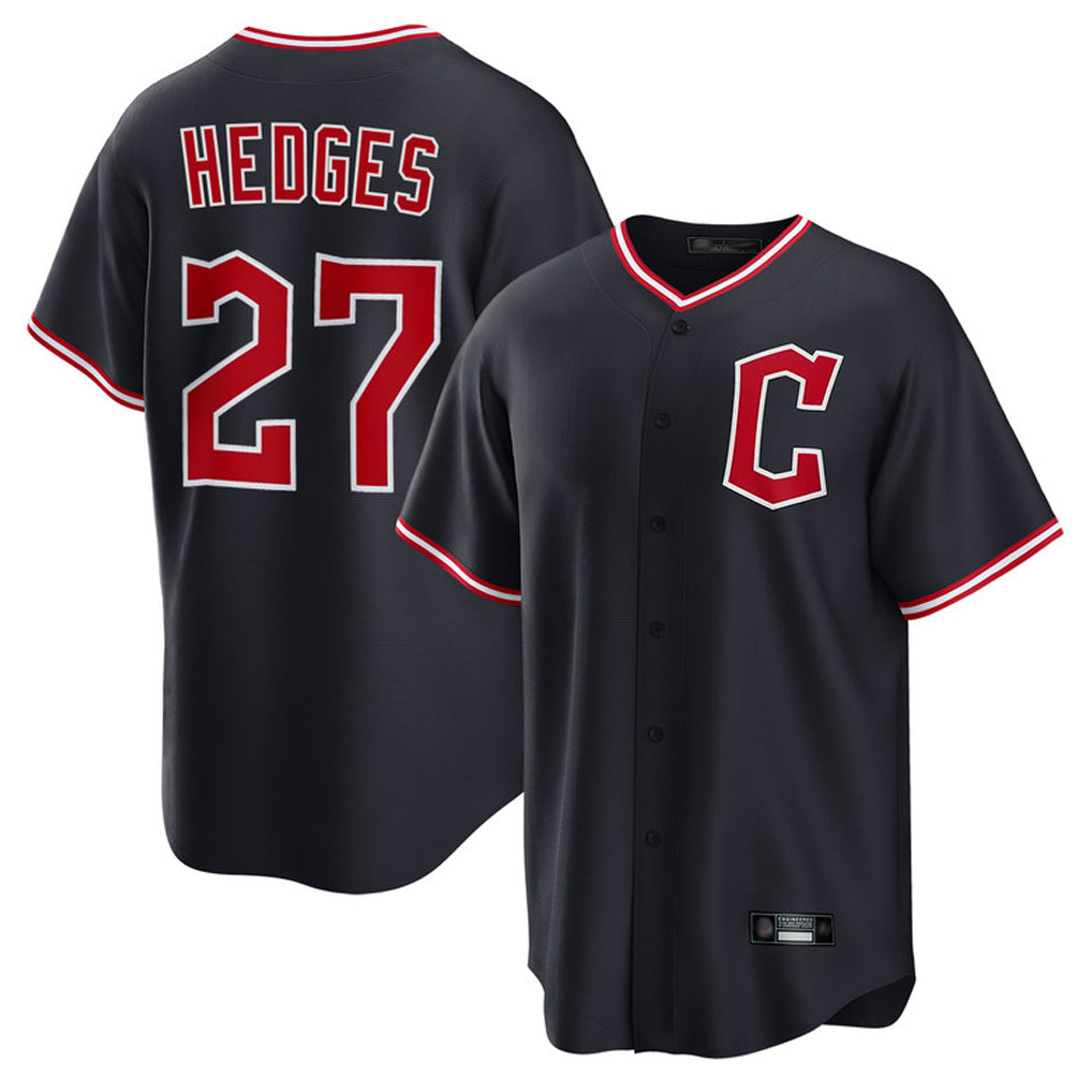 Cleveland Guardians #27 Austin Hedges Player Navy CLOTHIN Game Home Stitched Jerseys
