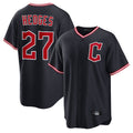 Cleveland Guardians #27 Austin Hedges Player Navy CLOTHIN Game Home Stitched Jerseys