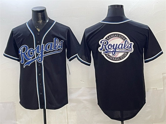 Kansas City Royals Team Big Logo 2026 Fashion Replica Black CLOTHIN Out Stitched Jersey