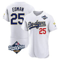 Los Angeles Dodgers #25 Tommy Edman Player Gold White CLOTHIN World Series 2026 Collection Stadium Limited Elite Stitched Jerseys