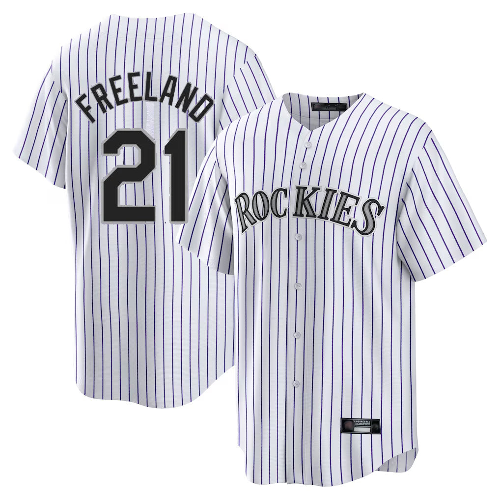 Colorado Rockies #21 Kyle Freeland Player White CLOTHIN Game Home Stitched Jerseys