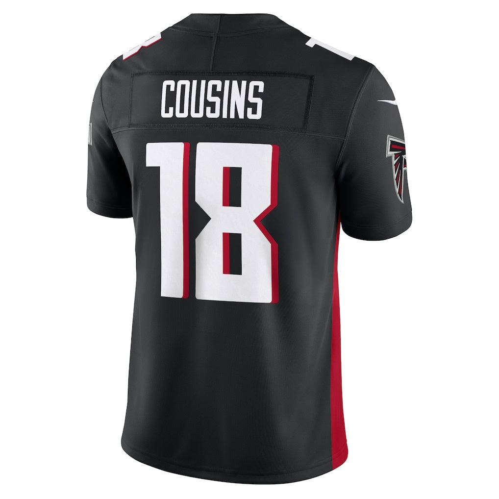 A.Falcons #18 Kirk Cousins Black CLOTHIN Vapor F.U.S.E. Limited Jersey