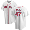Boston Red Sox #47 Enmanuel Valdez White CLOTHIN Cool Base Stitched Jersey