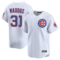 Chicago Cubs #31 Greg Maddux Player White CLOTHIN Limited Home Game Stitched Jerseys