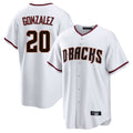 Arizona Diamondbacks #20 Luis Gonzalez Player White CLOTHIN Home Game Stitched Jerseys