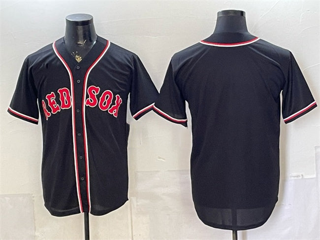 Boston Red Sox Blank 2026 Fashion Replica Black CLOTHIN Out Stitched Jersey