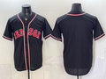 Boston Red Sox Blank 2026 Fashion Replica Black CLOTHIN Out Stitched Jersey