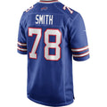 B.Bills #78 Bruce Smith Royal CLOTHIN Game Retired Player Jersey
