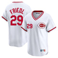 Cincinnati Reds #29 TJ Friedl Player White CLOTHIN Cooperstown Collection Limited T-shirt Home Stitched Jerseys