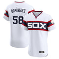 Chicago White Sox #58 Seranthony Dominguez Player White CLOTHIN T-shirt Limited Elite Home Stitched Jerseys