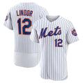 New York Mets #12 Francisco Lindor White CLOTHIN Home Authentic Player Jersey