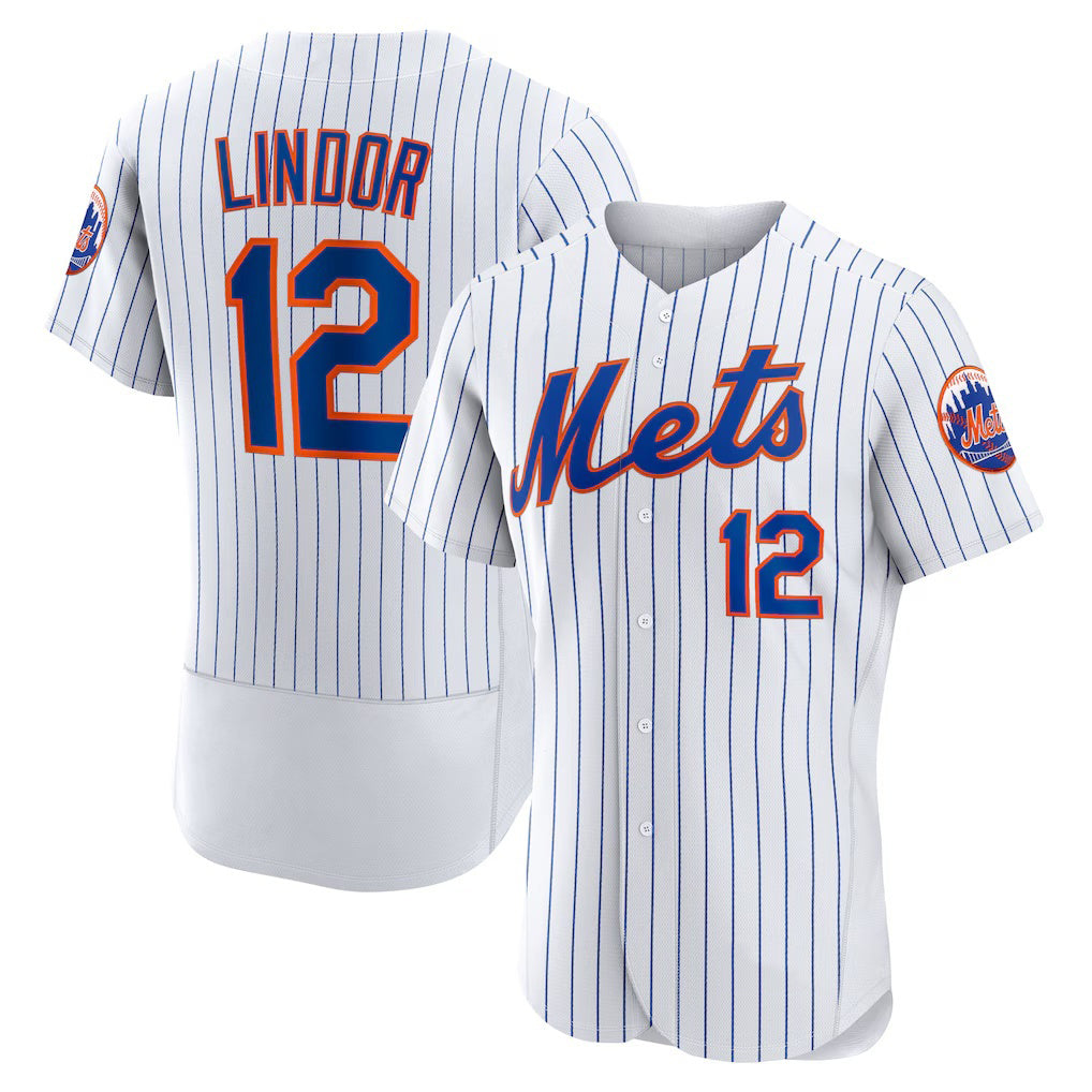 New York Mets #12 Francisco Lindor White CLOTHIN Home Authentic Player Jersey
