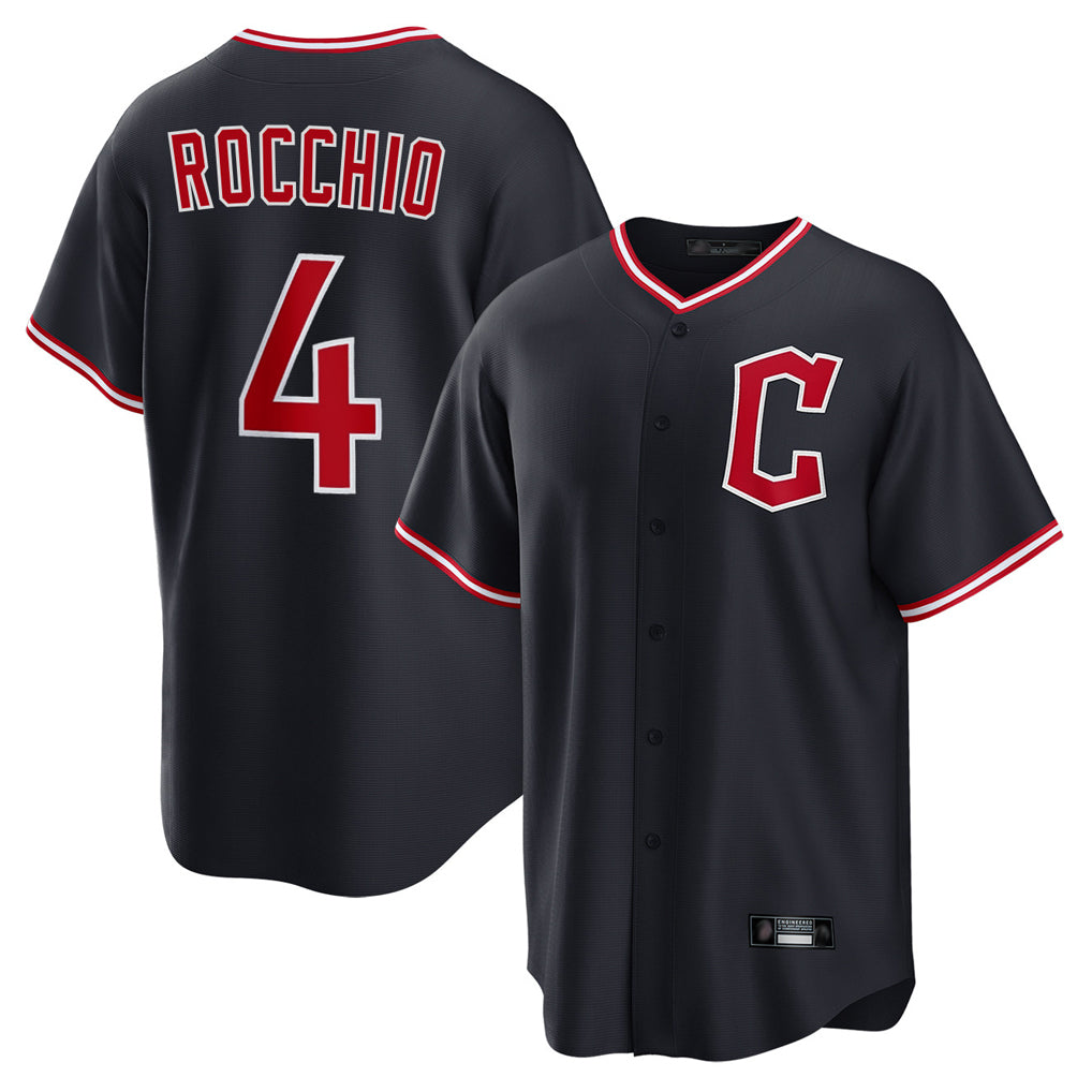 Cleveland Guardians #4 Brayan Rocchio Player Navy CLOTHIN Home Game Stitched Jerseys