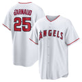 Los Angeles Angels #25 Travis d'Arnaud White CLOTHIN Home Replica Jersey