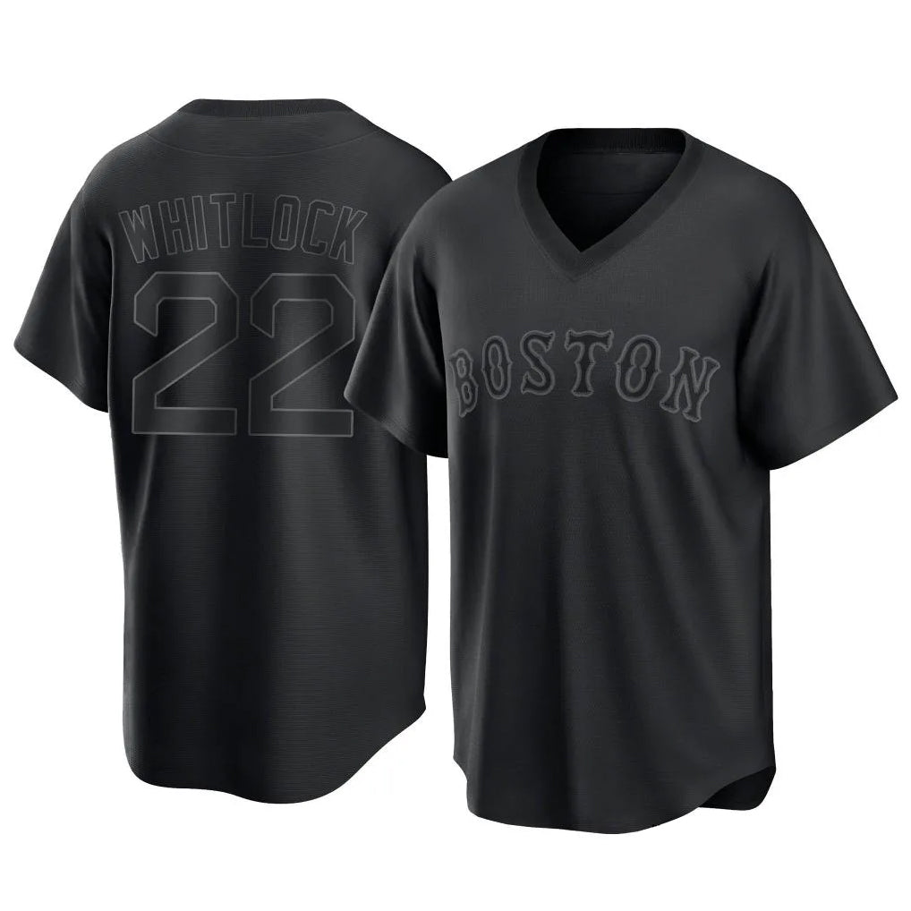 Boston Red Sox #22 Garrett Whitlock Player Black CLOTHIN T-shirt Home Game Stitched Jerseys