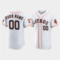 Custom Houston Astros Active Player White CLOTHIN 60th Anniversary Flex Base Stitched Jersey