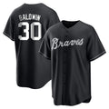 Atlanta Braves #30 Drake Baldwin Player Black CLOTHIN Home Game Stitched Jerseys