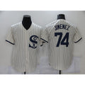 Chicago White Sox #74 Eloy Jimenez 2021 Cream CLOTHIN Field of Dreams Name Cool Base Stitched Jersey