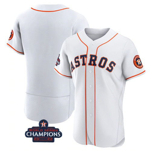 Houston Astros Blank White CLOTHIN 2022 World Series Champions Flex Base Stitched Jersey