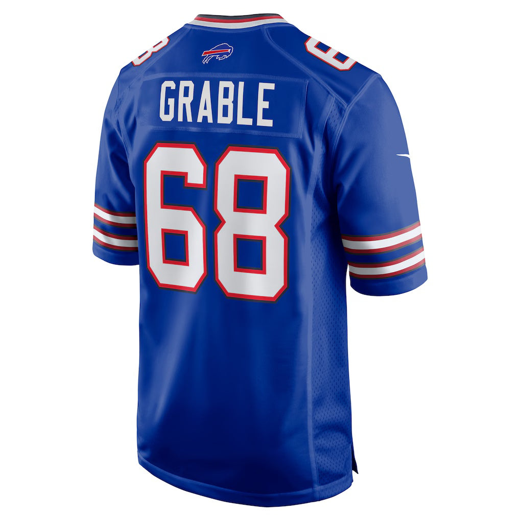 B.Bills #68 Tylan Grable Royal CLOTHIN Game Jersey