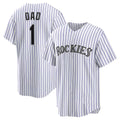 Colorado Rockies #1 Dad White CLOTHIN Home Replica Jersey