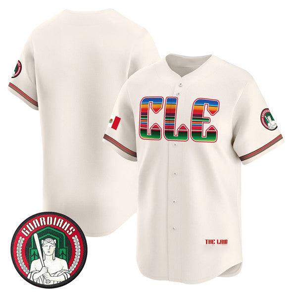 Cleveland Guardians Blank Cream CLOTHIN Mexico Vapor Premier Limited Stitched Jersey